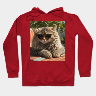 Cat Sun Lounger Pleasure Hoodie